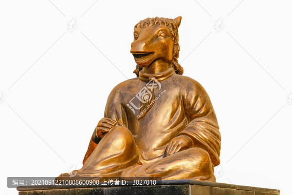 人身獸首銅像