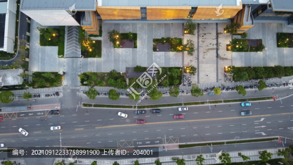 俯瞰城市街道
