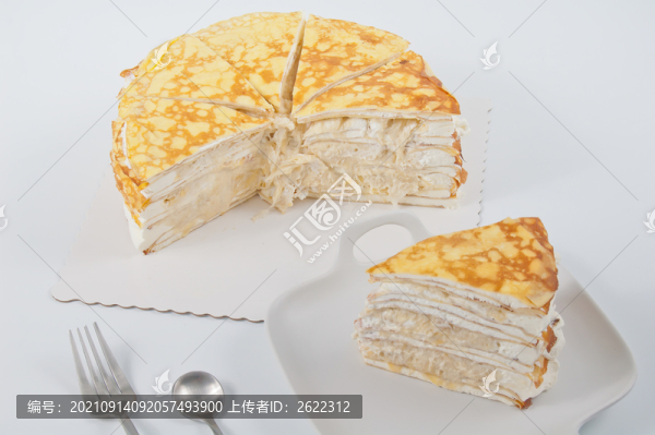 榴蓮千層斷面特寫