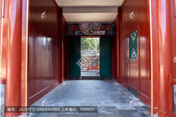 北京頤和園德和園木門