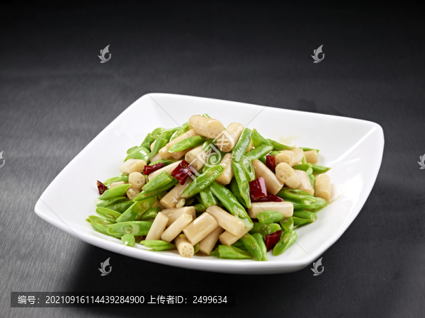 四季豆炒藕尖