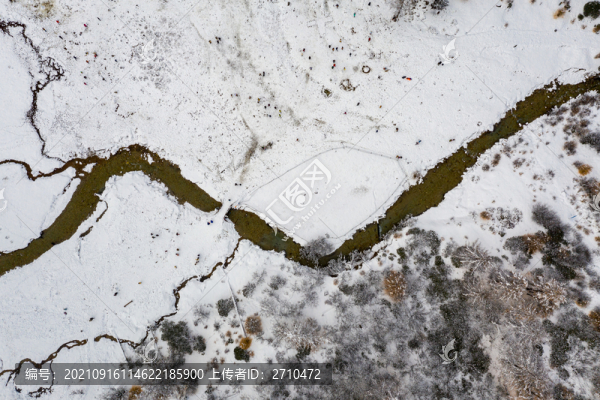 四川阿壩州畢棚溝冬季雪景圖