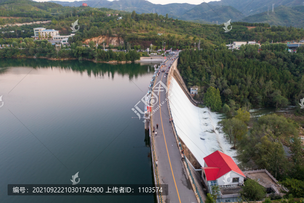 航拍濟南錦繡川水庫