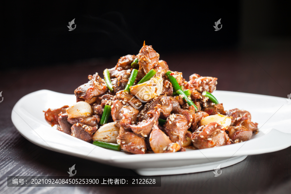 帶皮蒜烤雞胗
