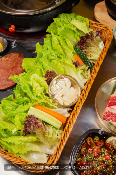 韓式烤肉包肉菜