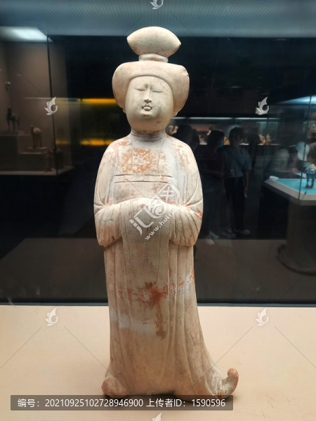 彩繪仕女俑