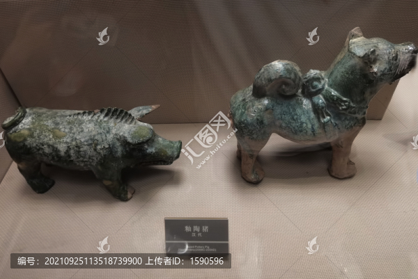 釉陶豬釉陶狗