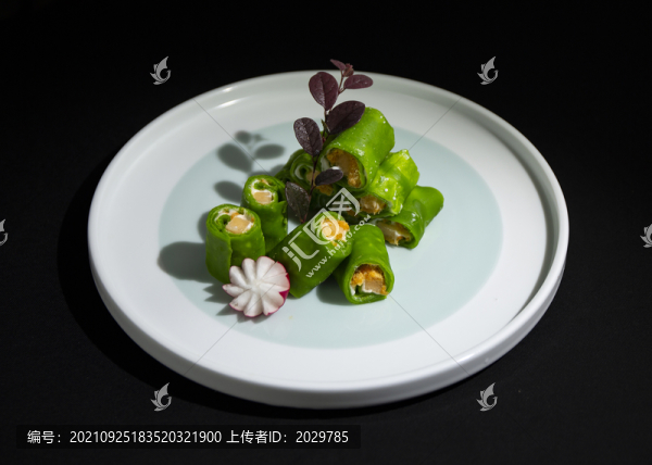 翠綠蝦球卷