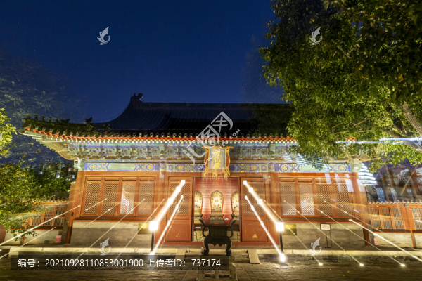 北京東城區(qū)智化寺智化殿夜景