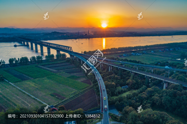 枝城長(zhǎng)江大橋航拍