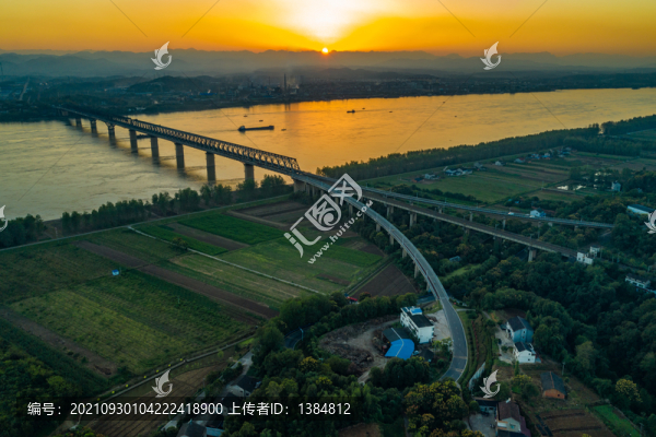 枝城長(zhǎng)江大橋航拍