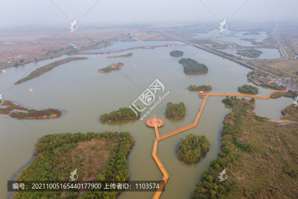 航拍黃河入?？谏鷳B(tài)旅游區(qū)
