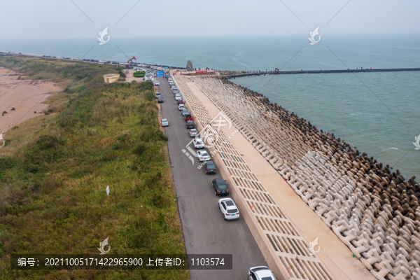 航拍東營孤東海堤
