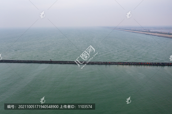 航拍東營孤東海堤