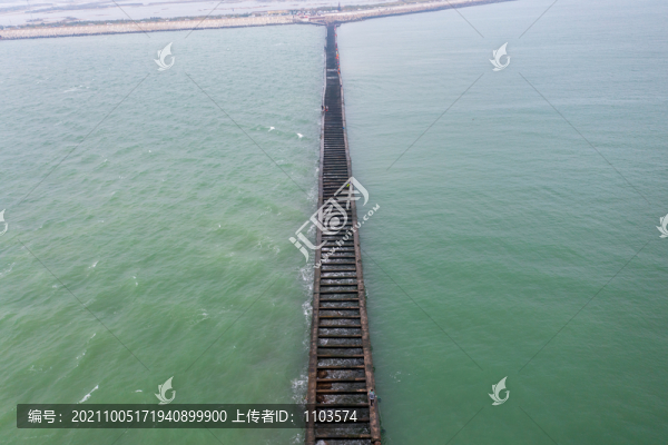 航拍東營孤東海堤