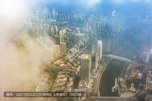 天津平流霧美景航拍