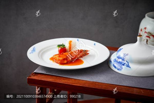 油燜大蝦飯