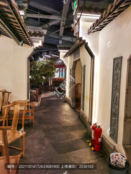 中式餐廳通道