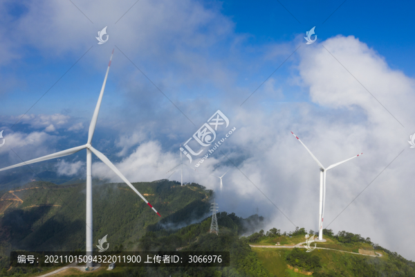 廣西岑溪風電場景如畫