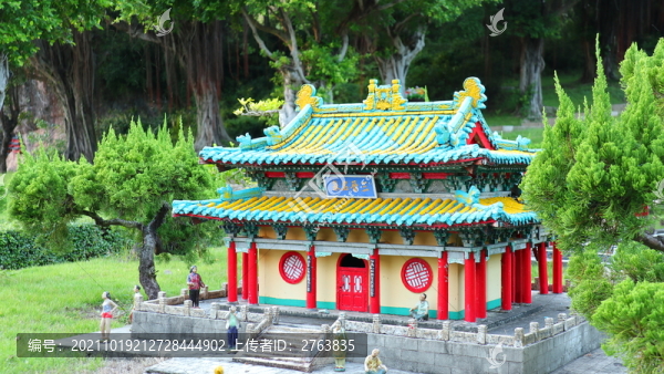 山西西周晉祠景點(diǎn)模型