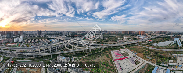 合肥郎溪路與裕溪路交口航拍全景