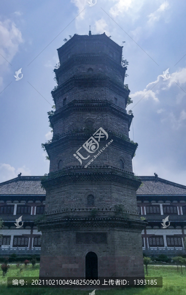 清代光緒年間重修的光山縣紫水塔