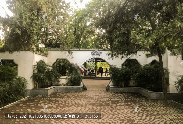 園林景觀建筑月洞門八角漏窗