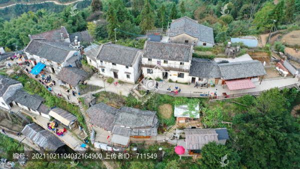 航拍徽州古村木梨硔