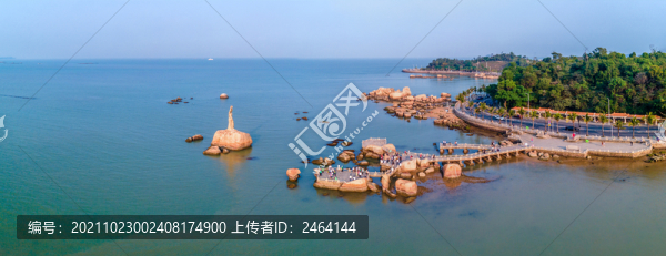 全景航拍珠海漁女景點(diǎn)