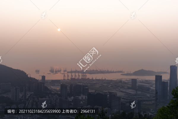 港灣晚霞