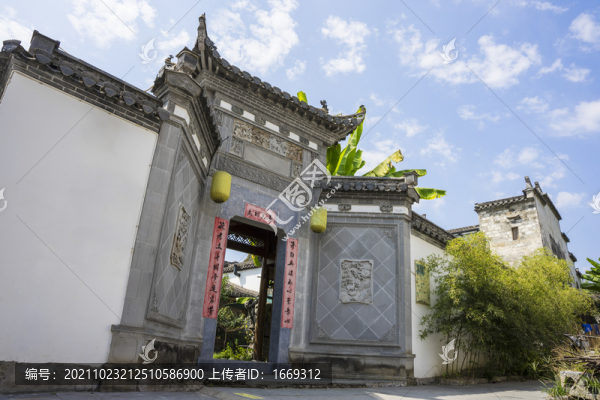 安徽西遞古村大戶人家徽派建筑