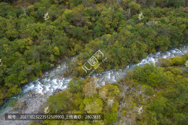 川西高原秋季高山峽谷自然風(fēng)光