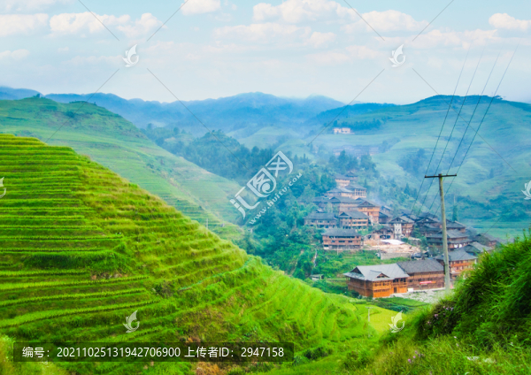 中國廣西壯族自治區(qū)梯田風(fēng)光