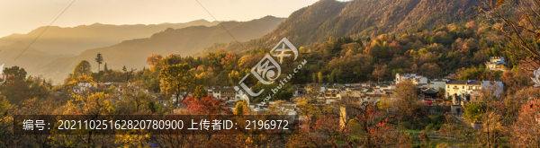 巨幅高清塔川秋色圖