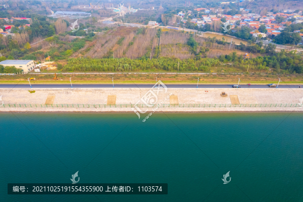 航拍濟南兩岔河水庫