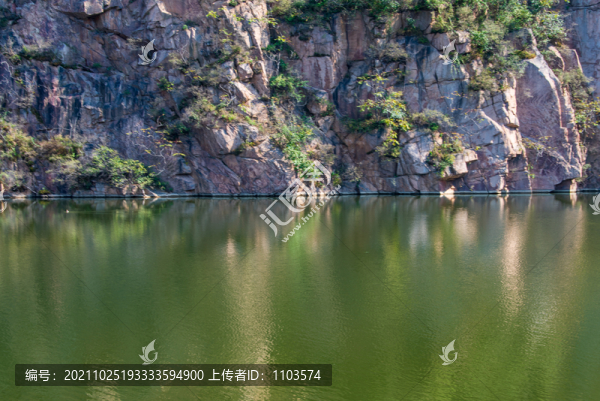 航拍濟南百丈崖水庫