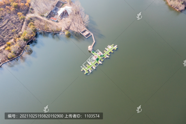 航拍濟(jì)南百丈崖水庫