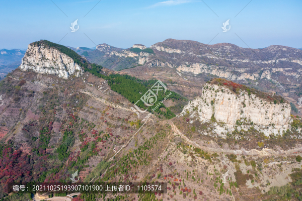 航拍濟(jì)南大小寨山