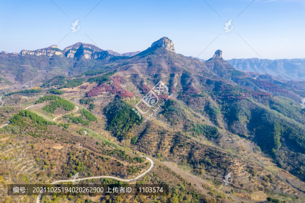 航拍濟南大小寨山
