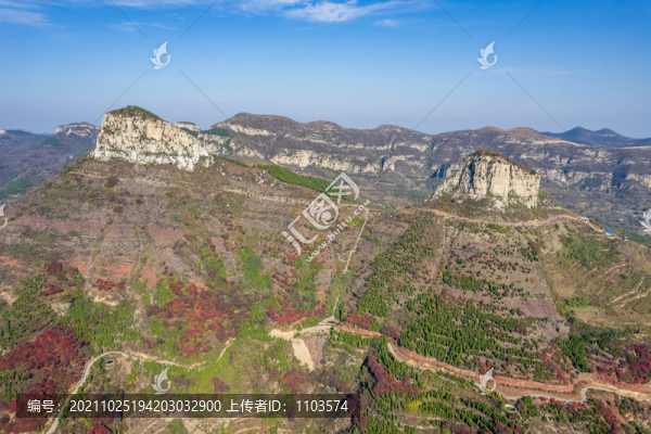 航拍濟南大小寨山
