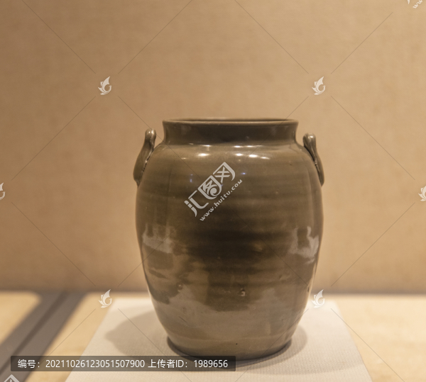 唐越窯青瓷雙系罐