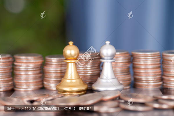 象棋雙方的兵棋子進行對決