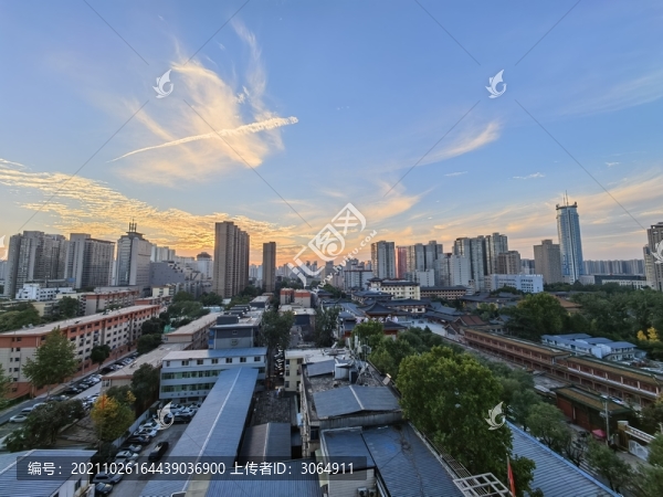 夕陽下的城市