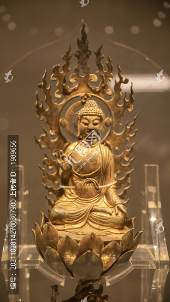 唐五代鎏金銅釋迦牟尼佛說(shuō)法像