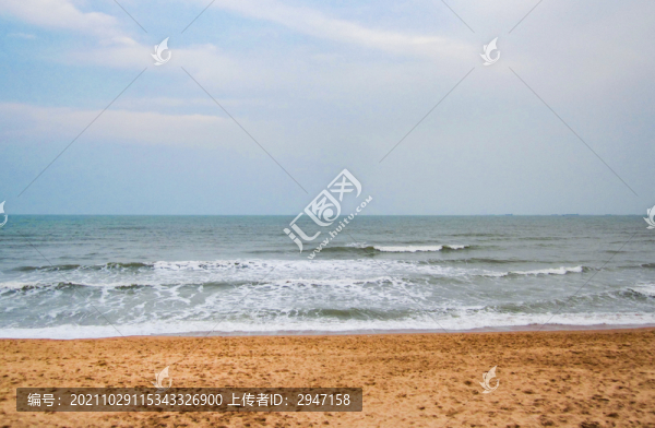 中國山東日照海邊自然風光