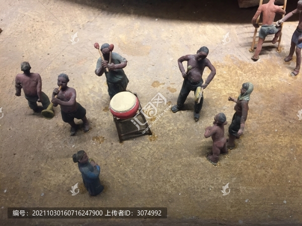 古人生活場景雕塑場景復(fù)原