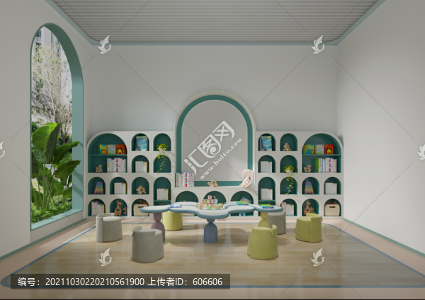 幼兒園墻布壁畫背景場景圖