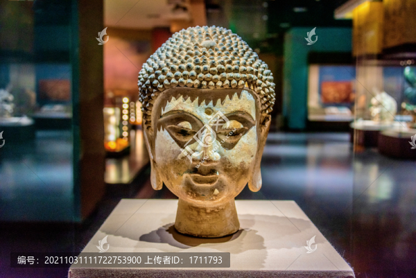 寧夏博物館西夏彩繪泥塑佛頭像