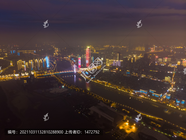 湖北武漢城市天際線風(fēng)光