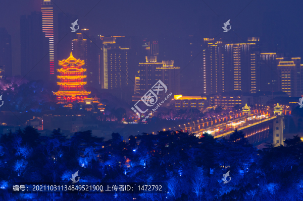 湖北武漢城市天際線風(fēng)光